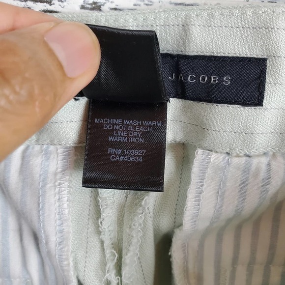 Marc by Marc Jacobs Faded Celadon Pin Striped Business Casual Pants Size 8 - Picture 7 of 12